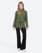 Women's Belted Knit Jacket