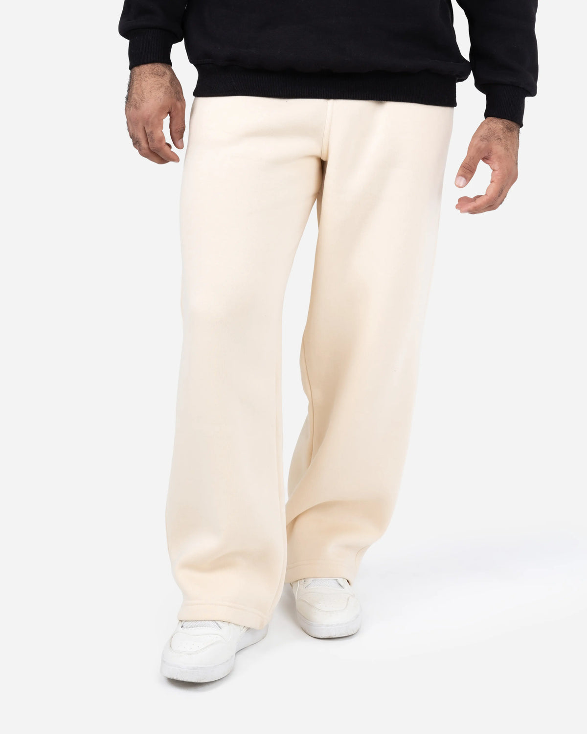 Men's Wide-Leg Elastic-Waist Pants