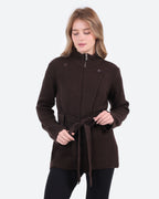 Women's Belted Knit Jacket