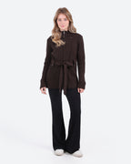 Women's Belted Knit Jacket