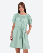 Women's Short-Sleeve Embroidered Dress