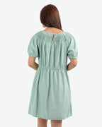 Women's Short-Sleeve Embroidered Dress