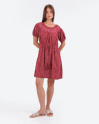 Women's Short-Sleeve Embroidered Dress