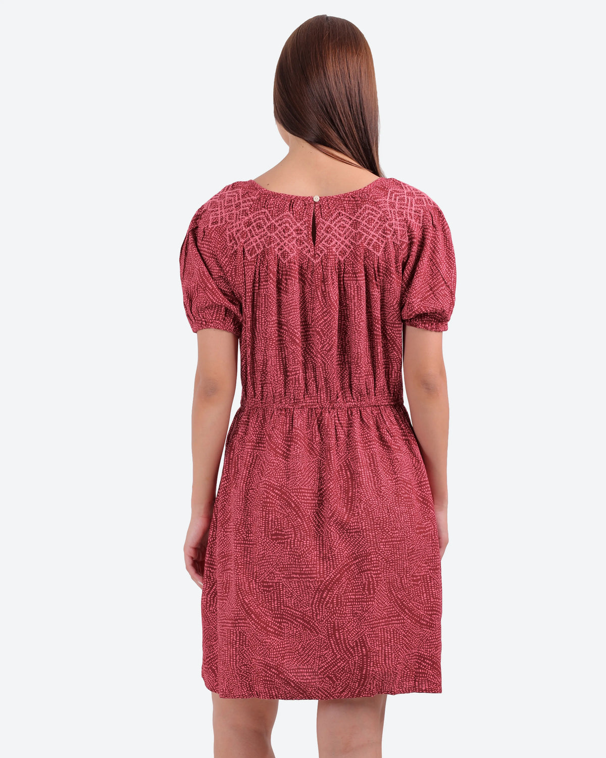 Women's Short-Sleeve Embroidered Dress