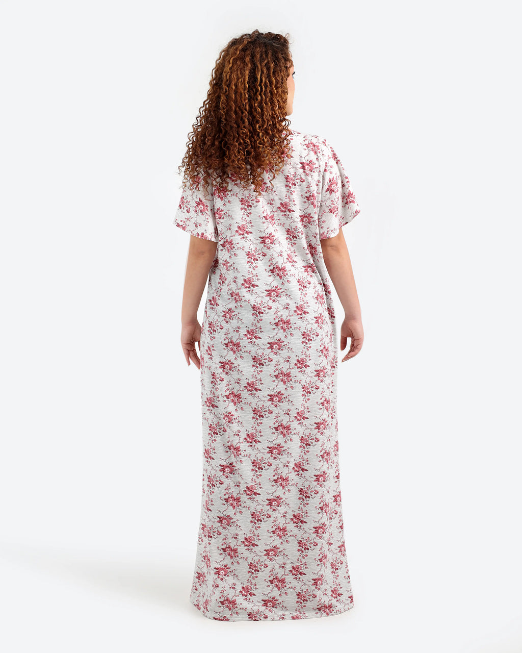 Women's Short-Sleeve Lace-Trim Abaya