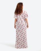 Women's Short-Sleeve Lace-Trim Abaya