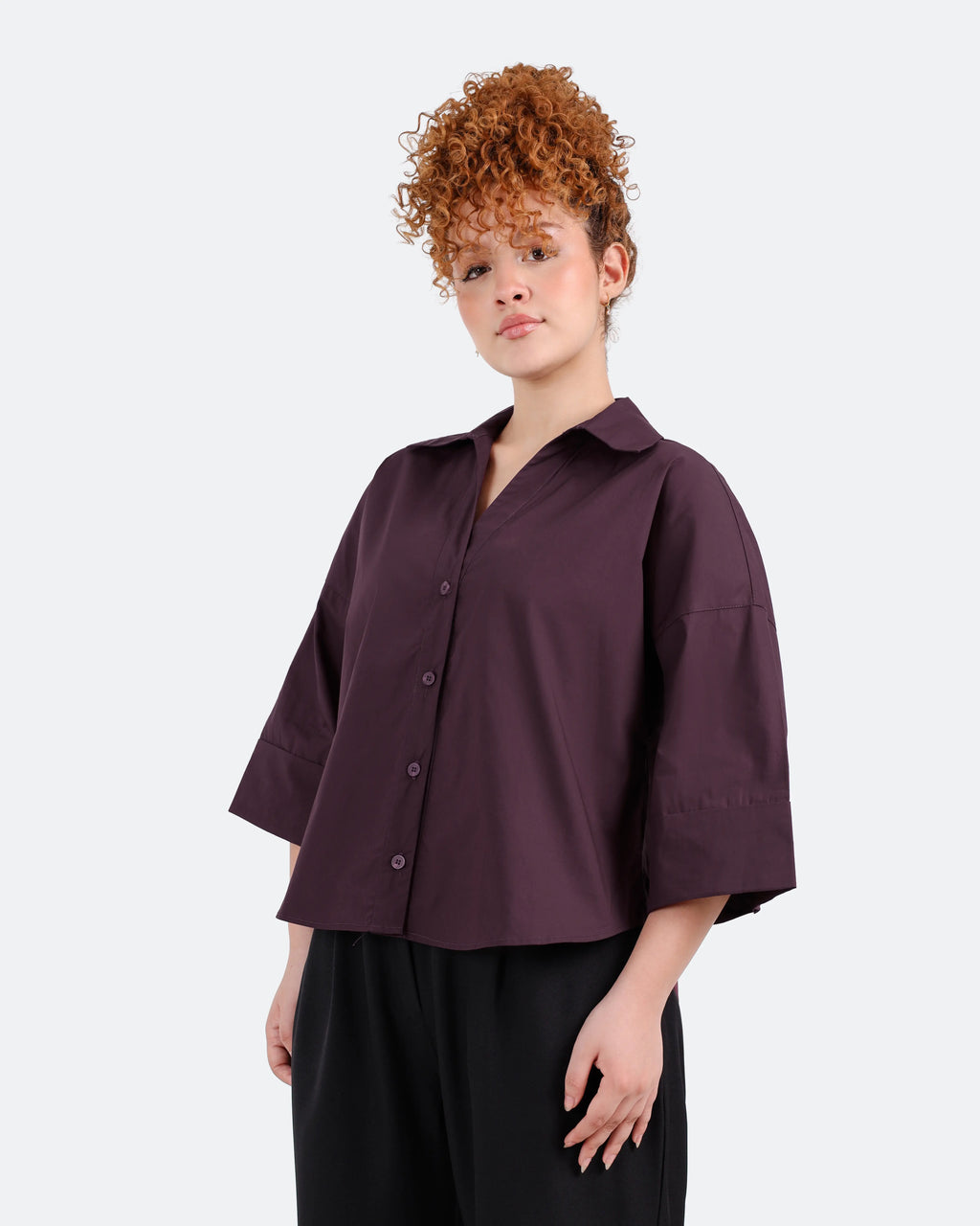 شميز بوبلين3/4 كم ضهر قصات BeNshty S-XL