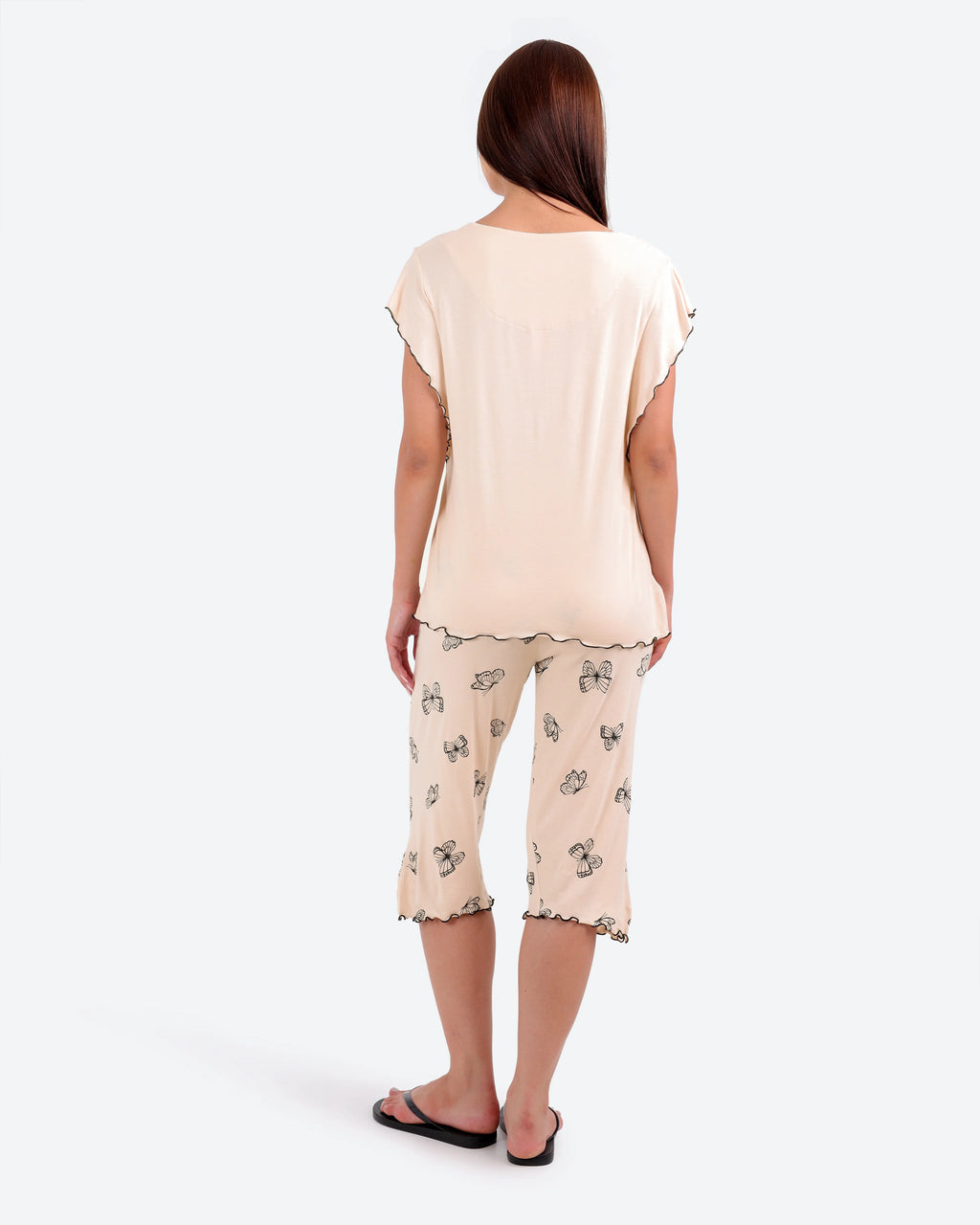 بيجامة كت برمودا فسكوز فراشة UnFinished burda