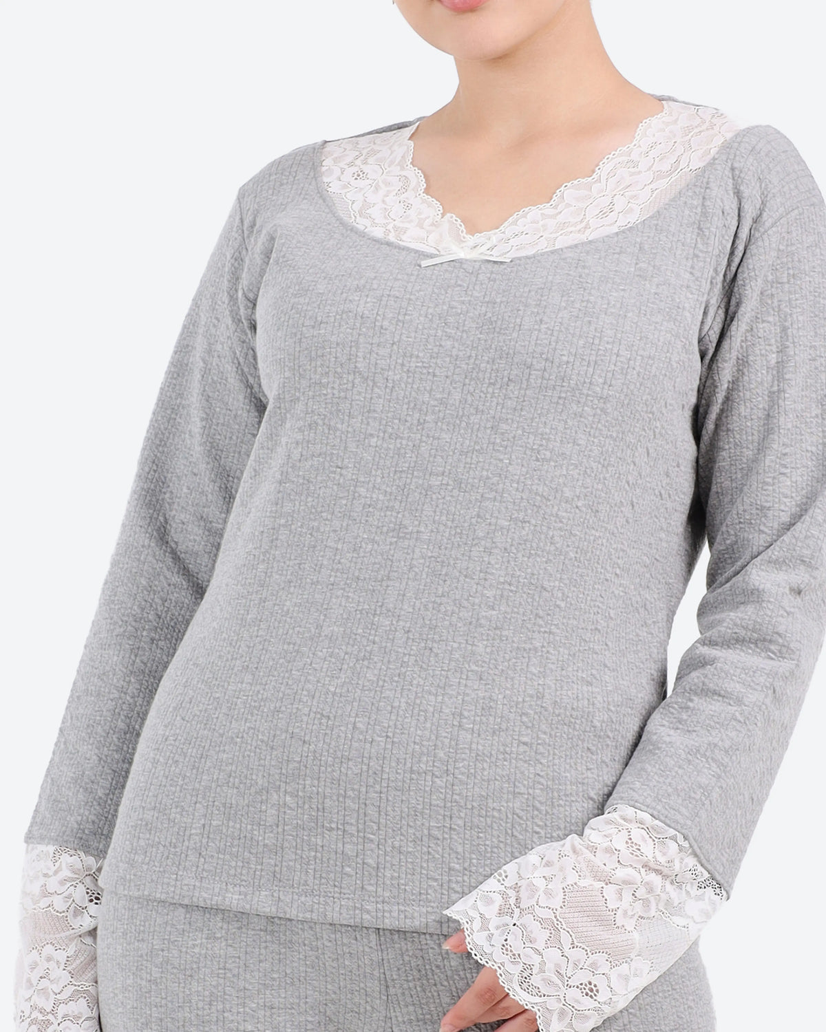 Women's Lace-Trim Pajama Set