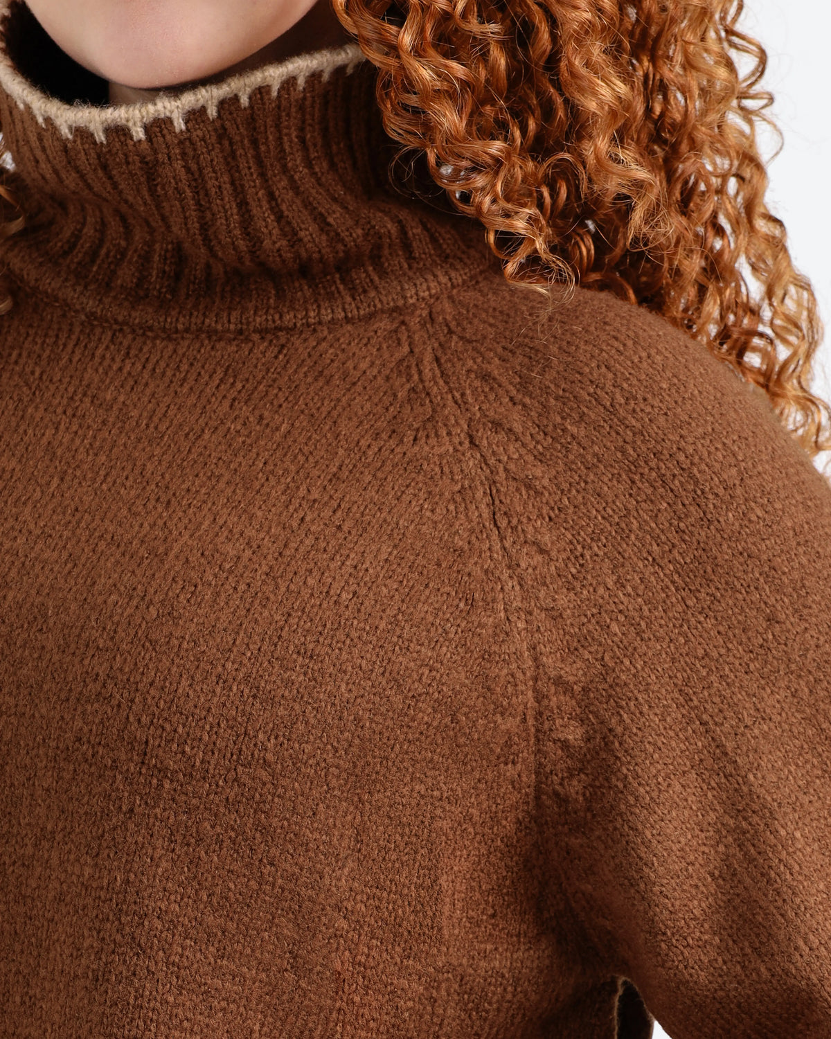 Women's Embroidered Cropped Mock-Neck Knit Sweater