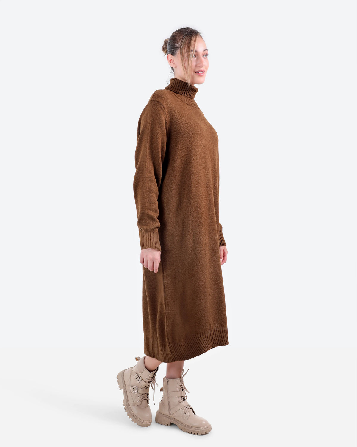 Women's Knit High-Neck Dress