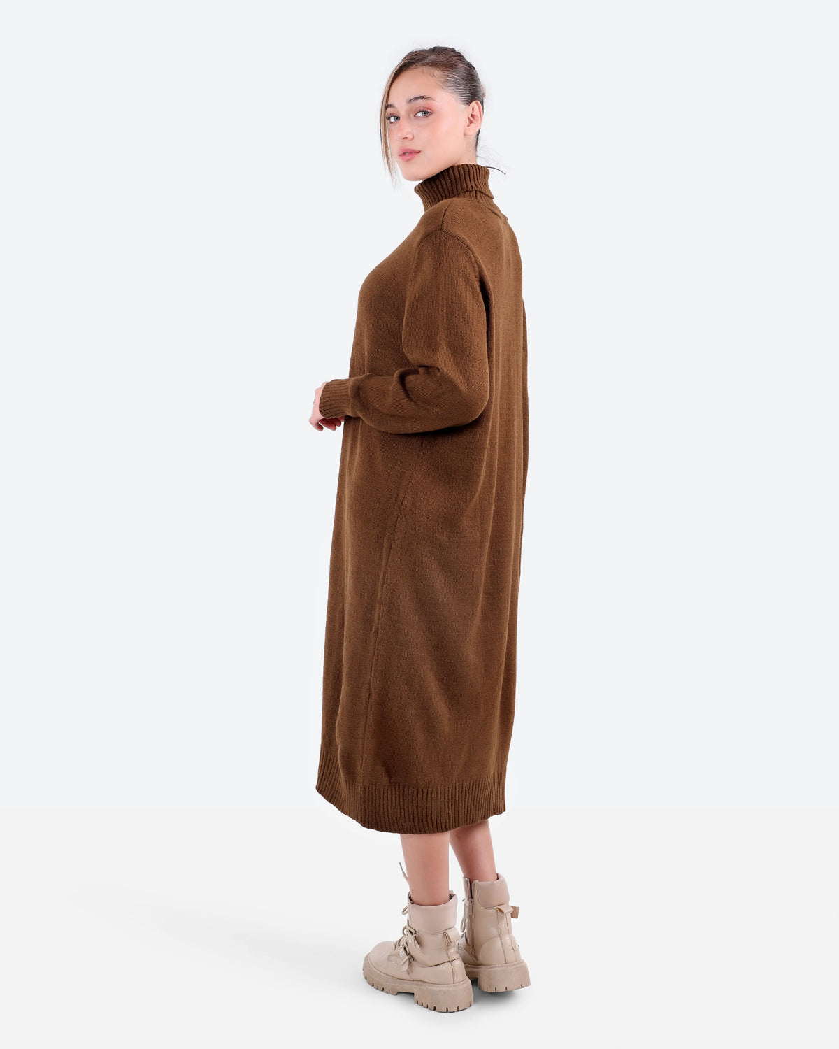 Women's Knit High-Neck Dress