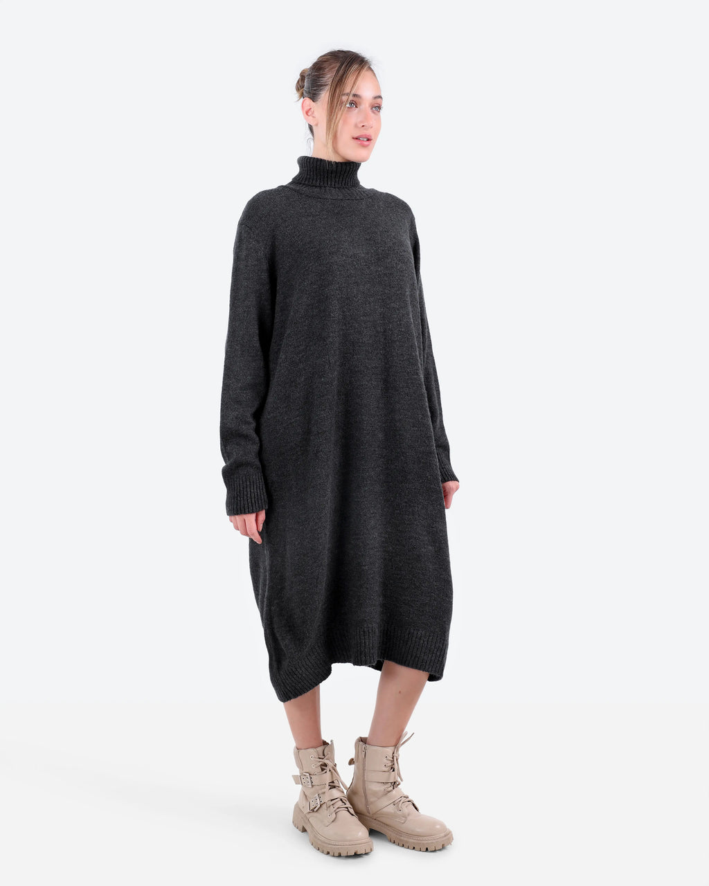 Women's Knit High-Neck Dress