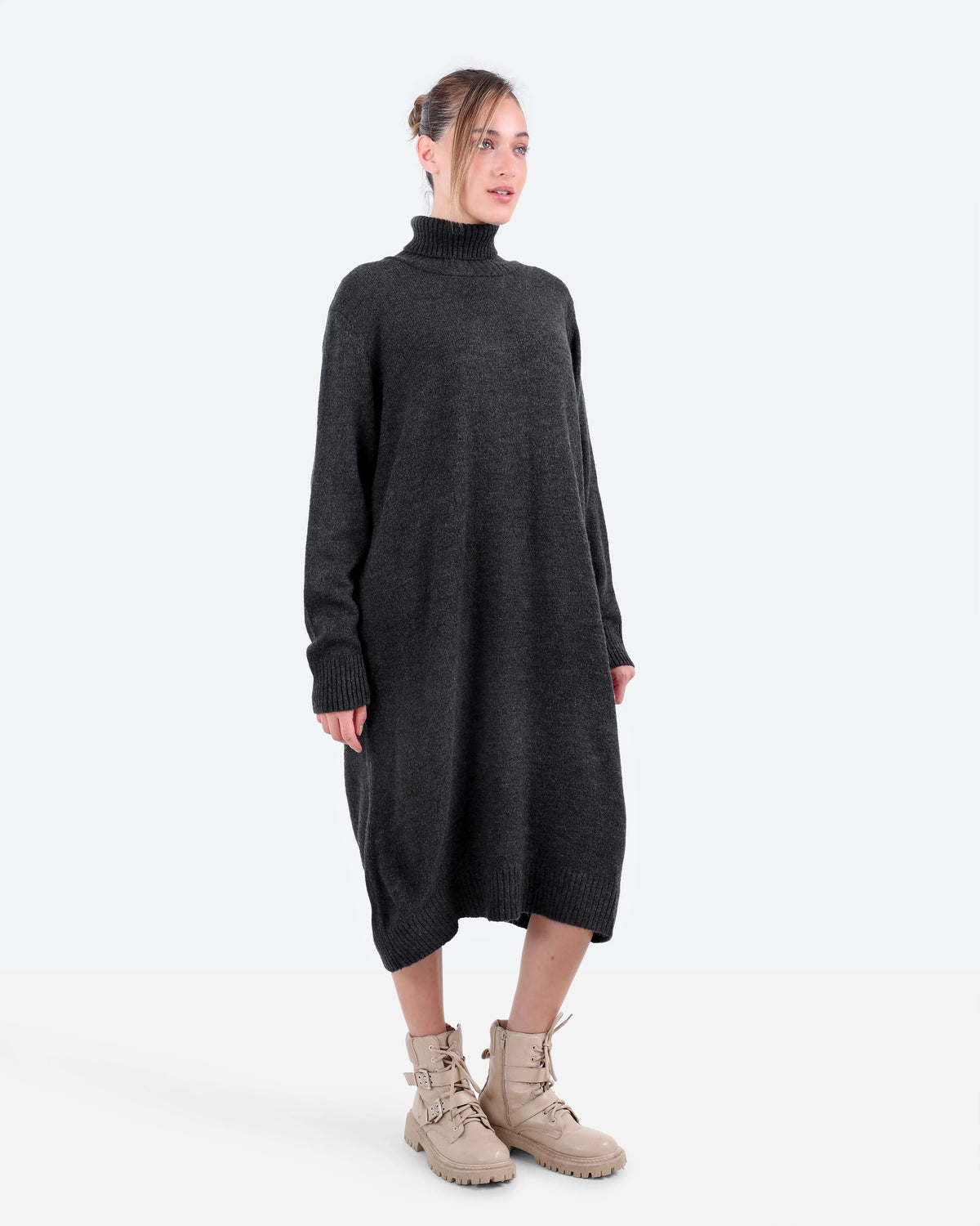 Women's Knit High-Neck Dress