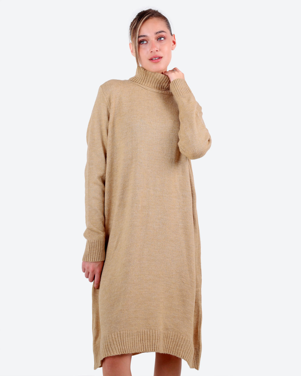 Women's Knit High-Neck Dress