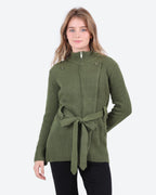 Women's Belted Knit Jacket