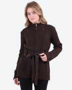 Women's Belted Knit Jacket