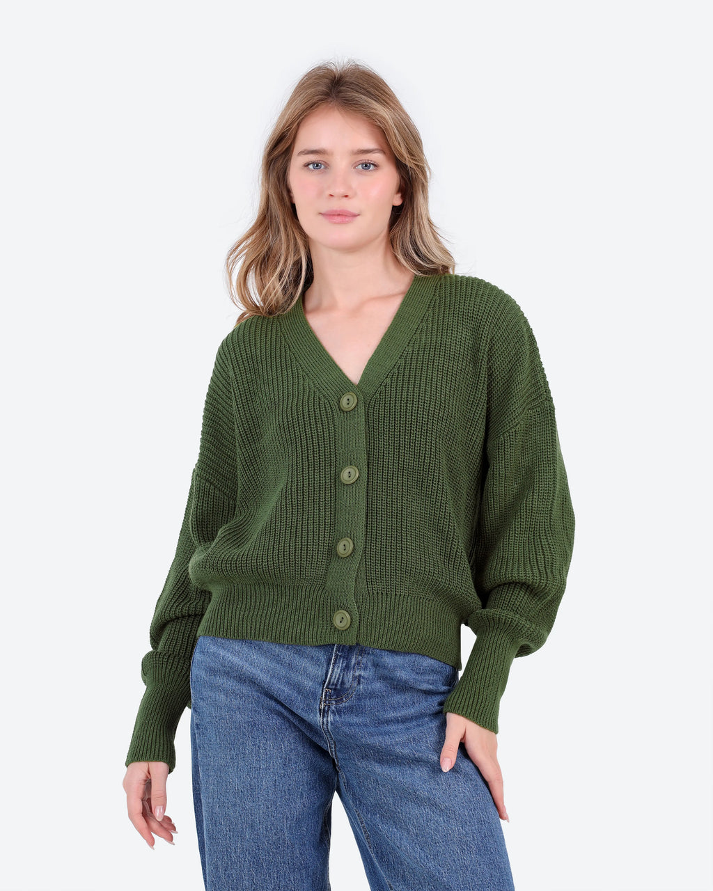 Women's Cropped Knit Cardigan