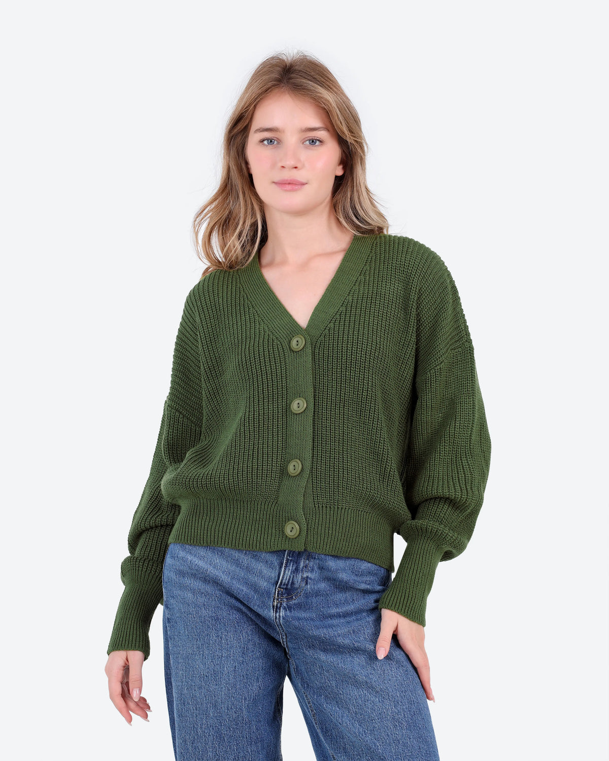 Women's Cropped Knit Cardigan