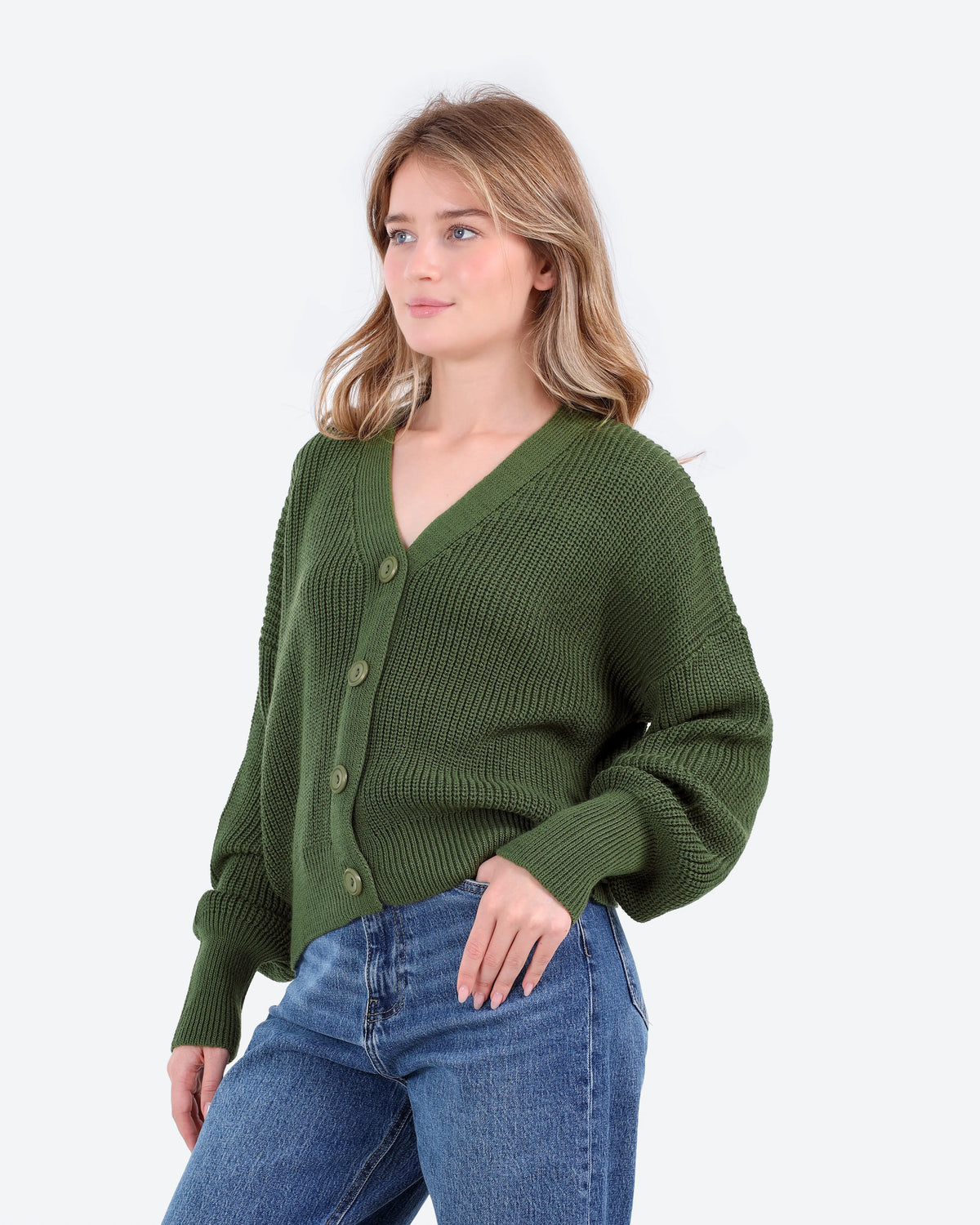 Women's Cropped Knit Cardigan
