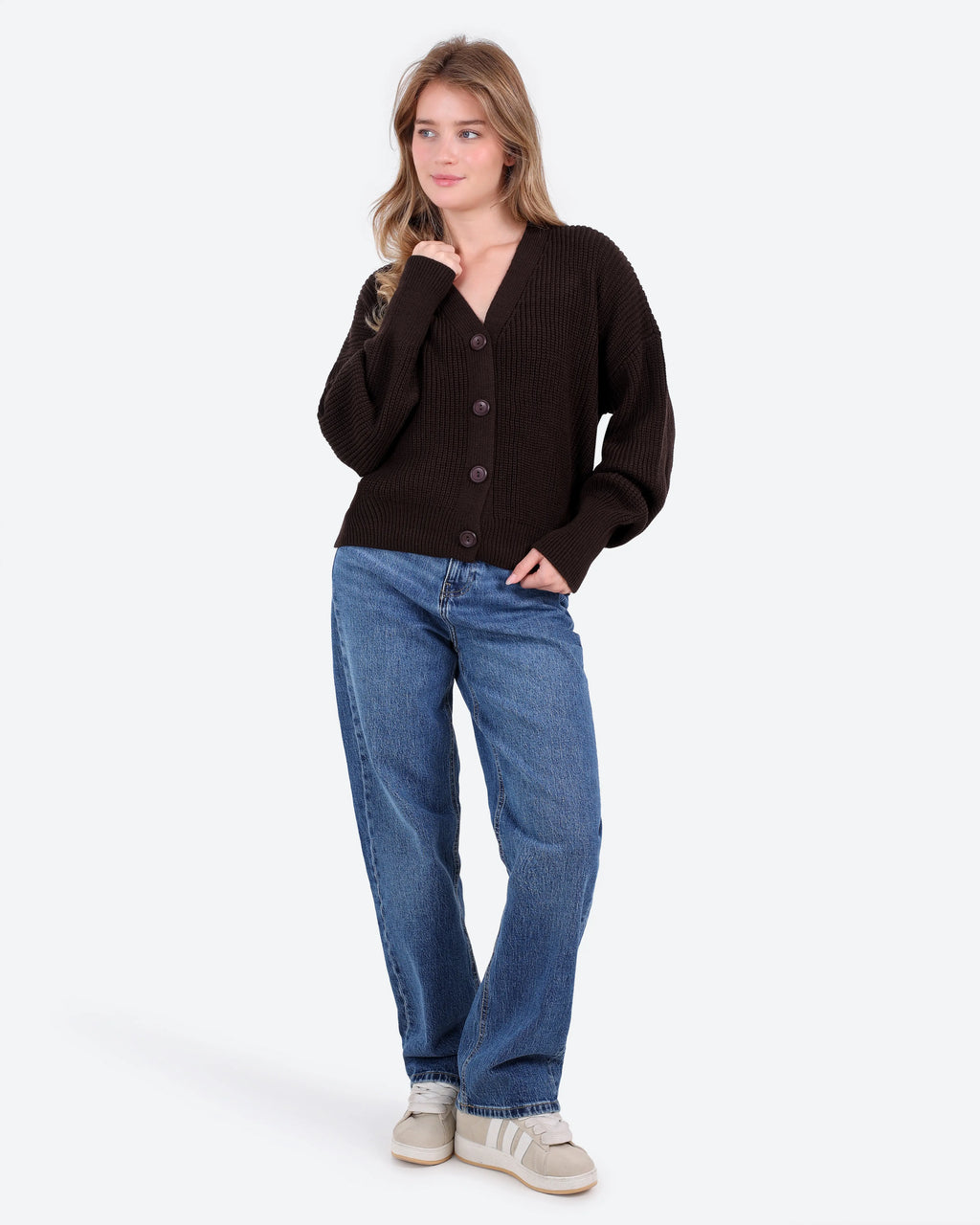 Women's Cropped Knit Cardigan