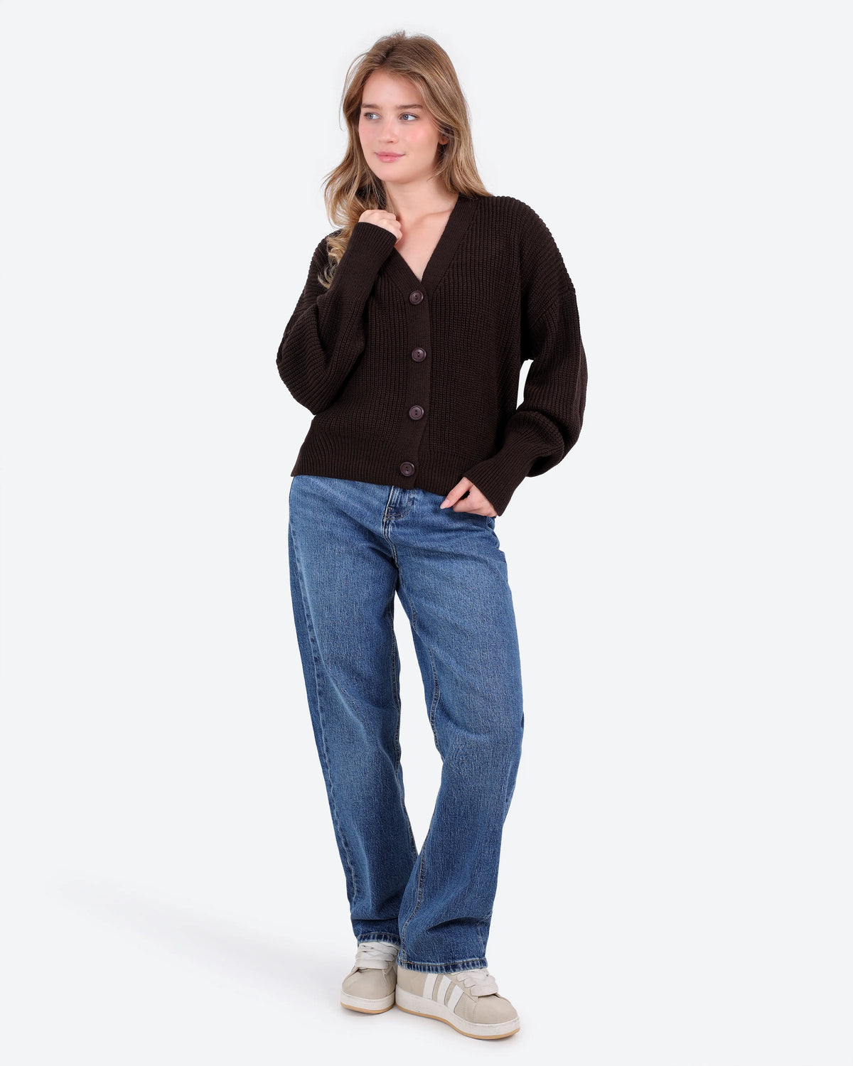 Women's Cropped Knit Cardigan