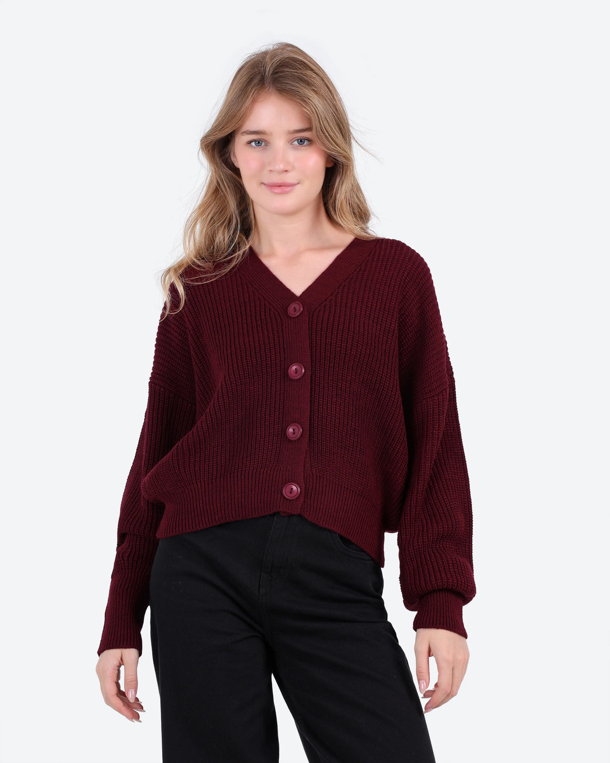 Women's Cropped Knit Cardigan