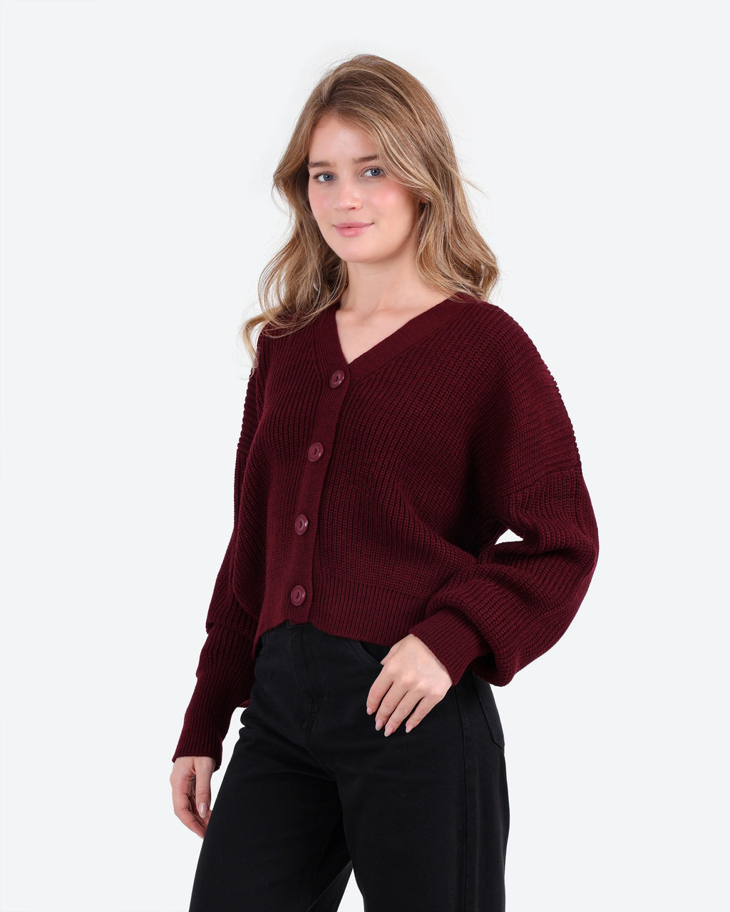 Women's Cropped Knit Cardigan