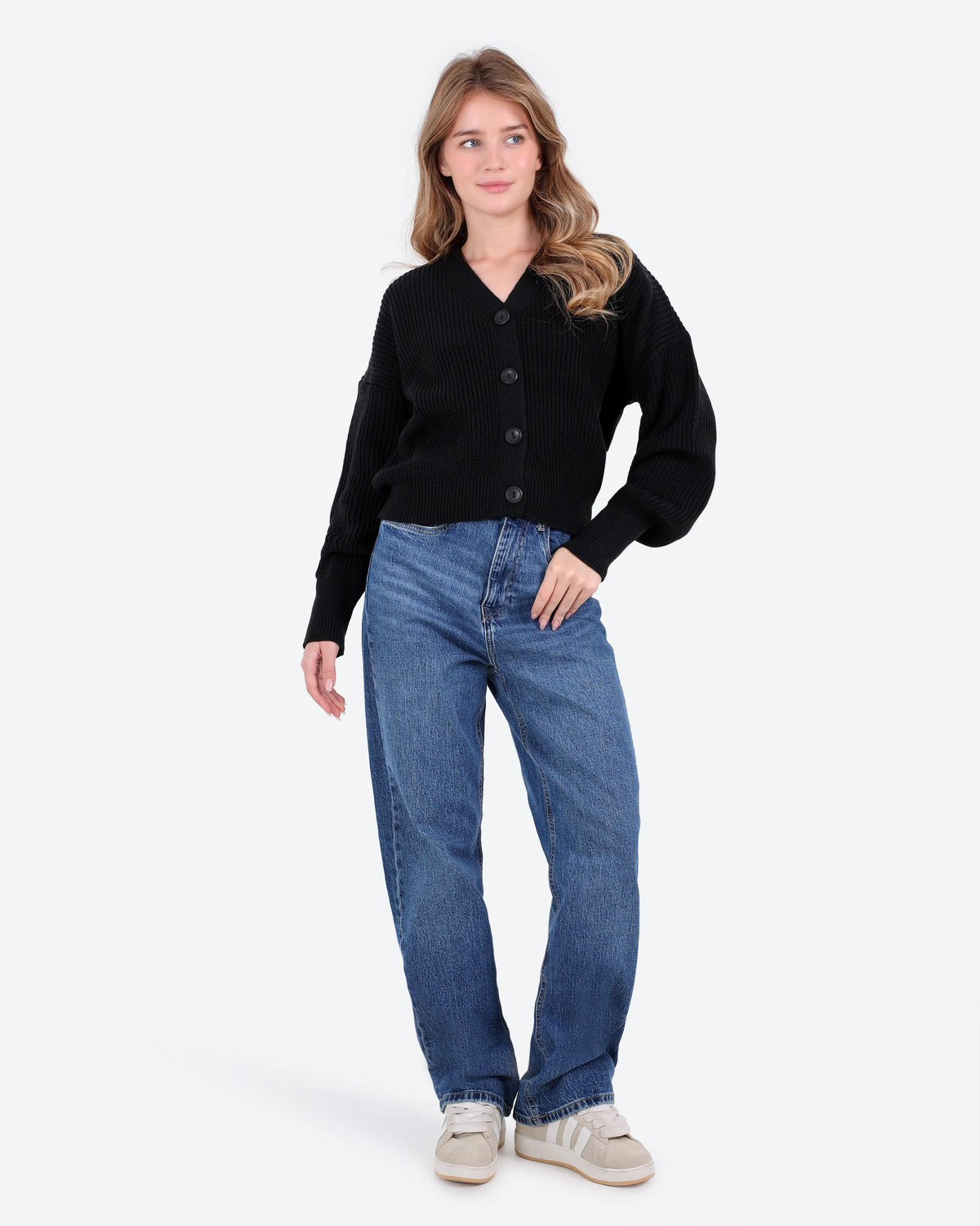 Women's Cropped Knit Cardigan
