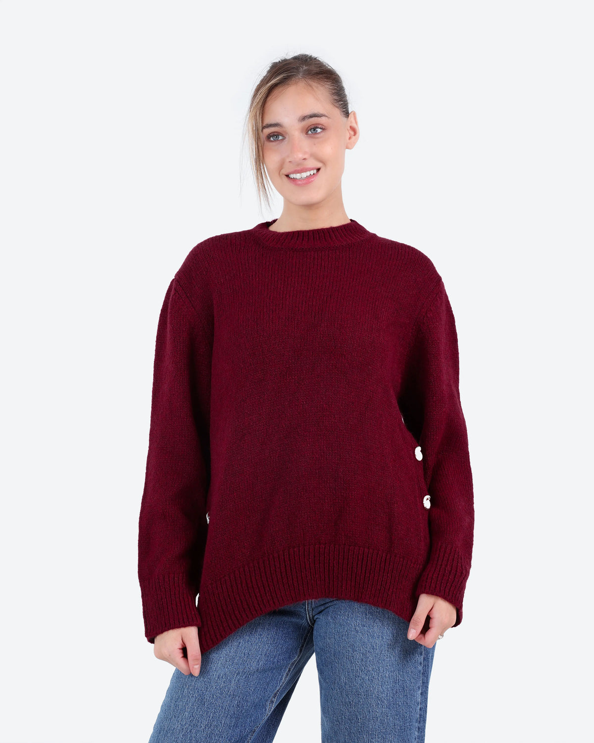 Women's Button-Detail Jumper