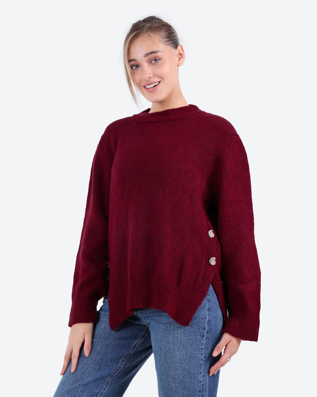 Women's Button-Detail Jumper