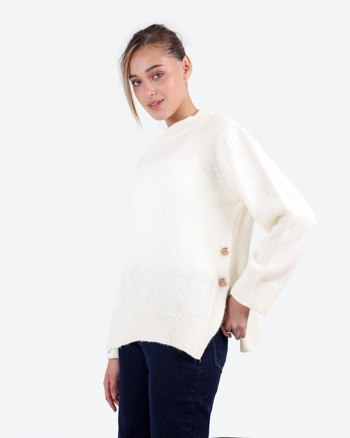 Women's Button-Detail Jumper