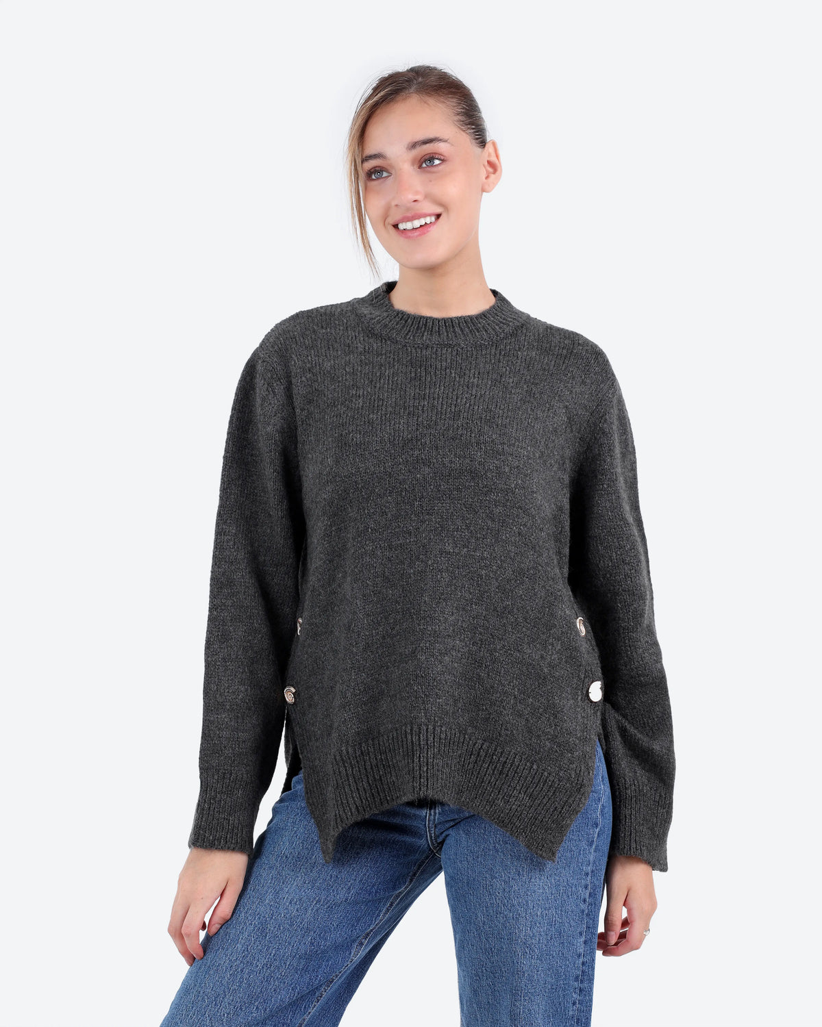 Women's Button-Detail Jumper