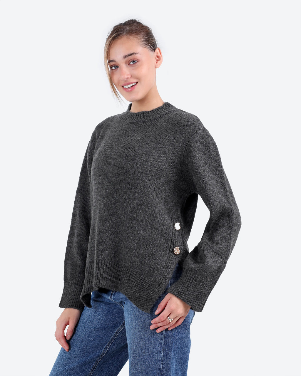 Women's Button-Detail Jumper