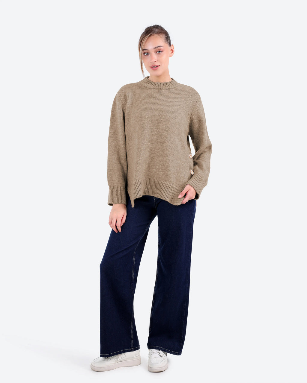 Women's Button-Detail Jumper