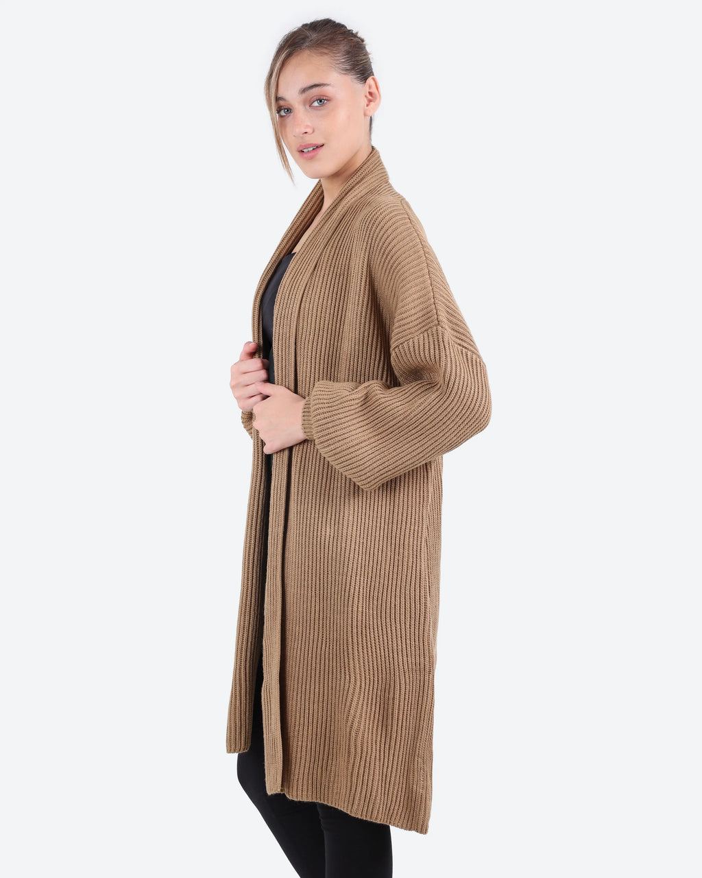 Women's Long Ribbed Cardigan