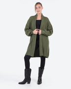 Women's Long Ribbed Cardigan