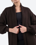Women's Long Ribbed Cardigan