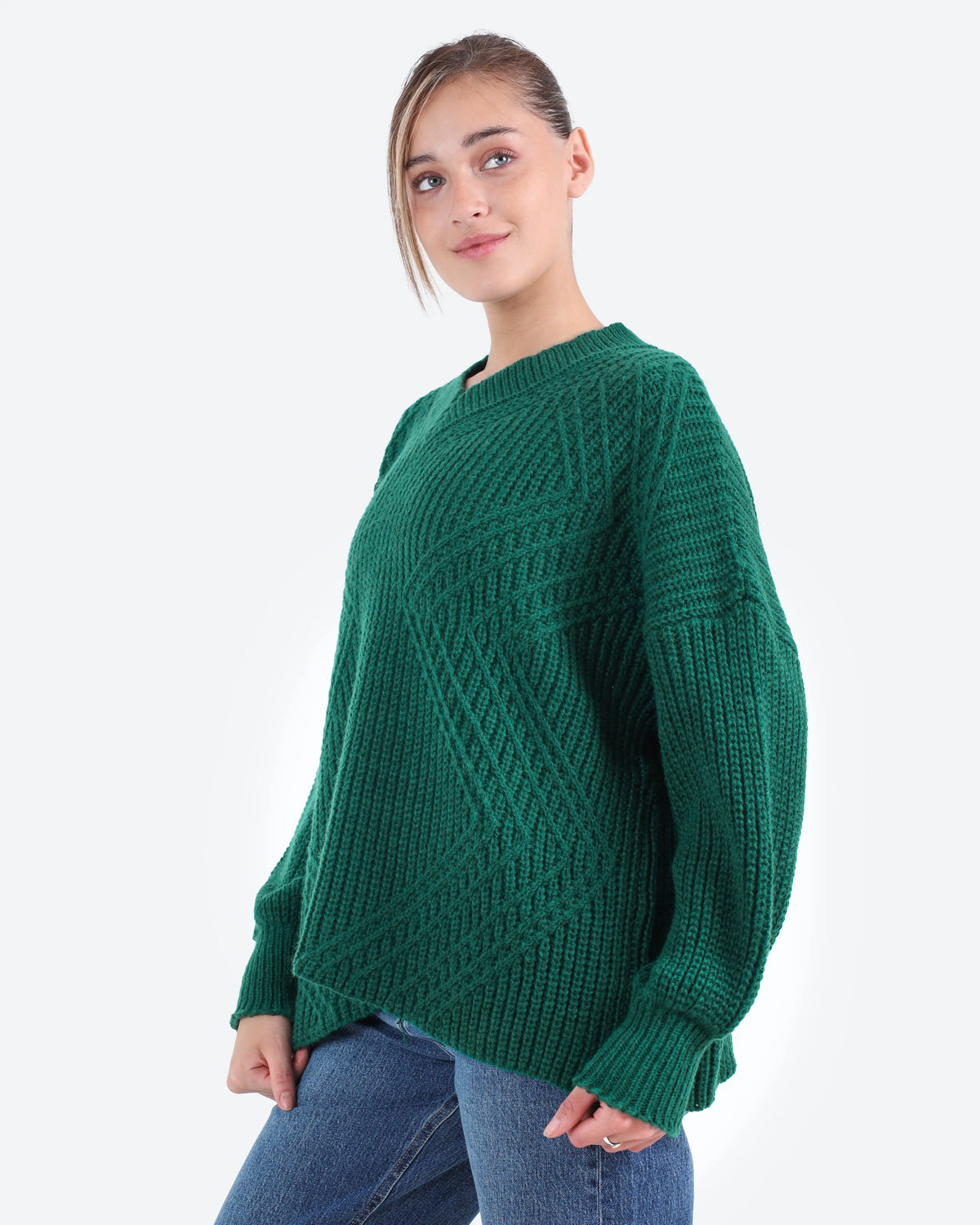 Women's Oversized Textured Knit Sweater
