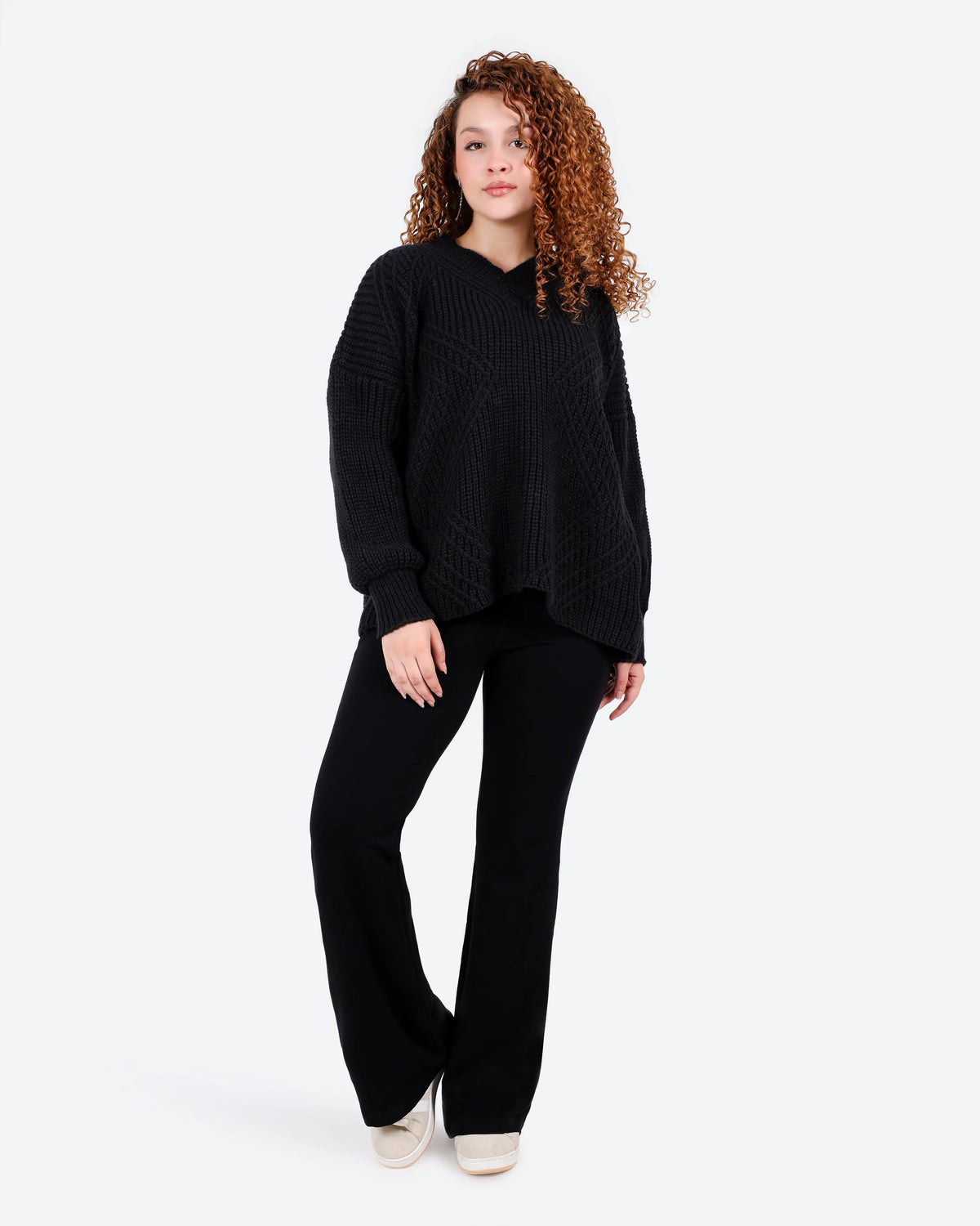Women's Oversized Textured Knit Sweater