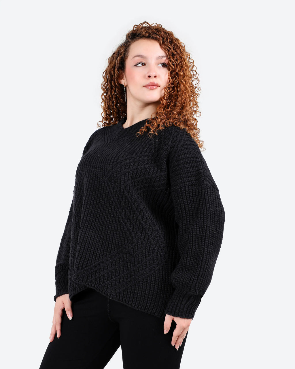 Women's Oversized Textured Knit Sweater