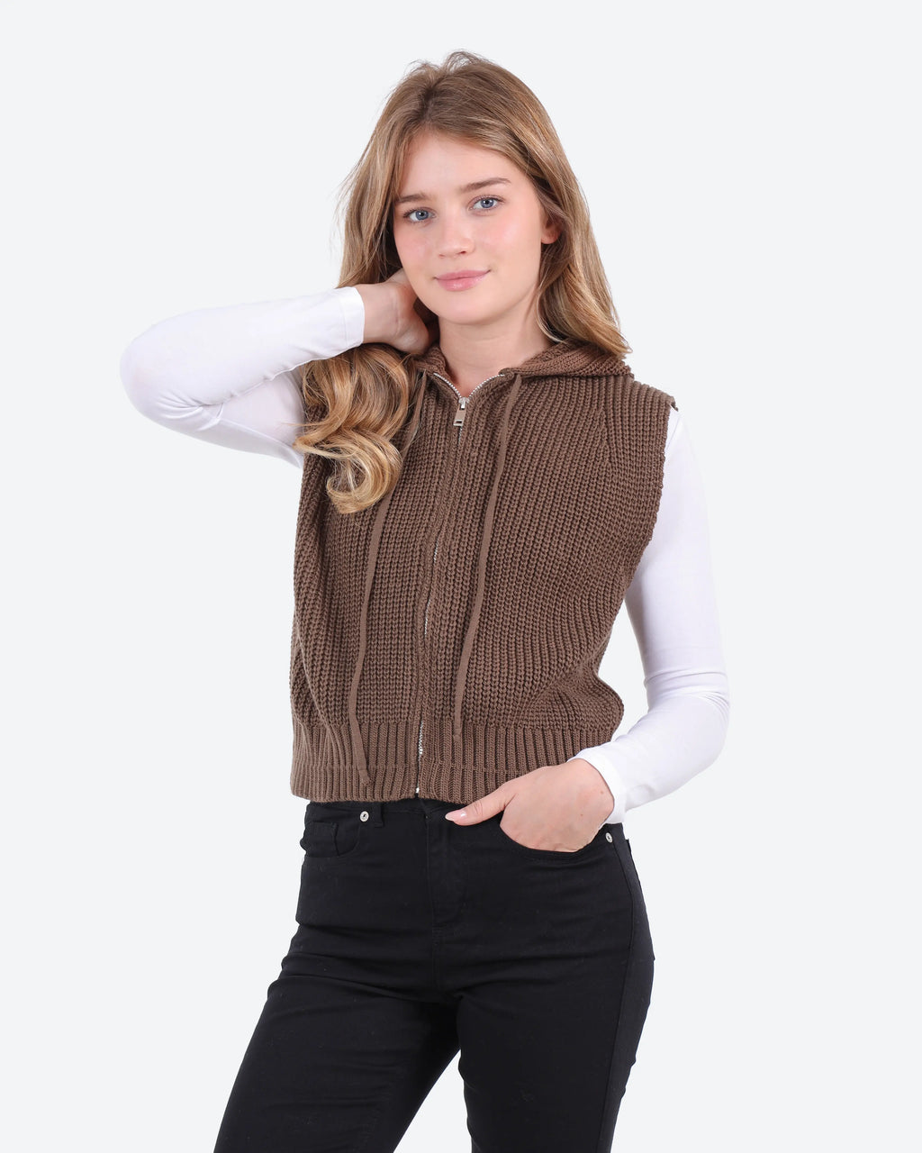 Women's Knit Zip Vest