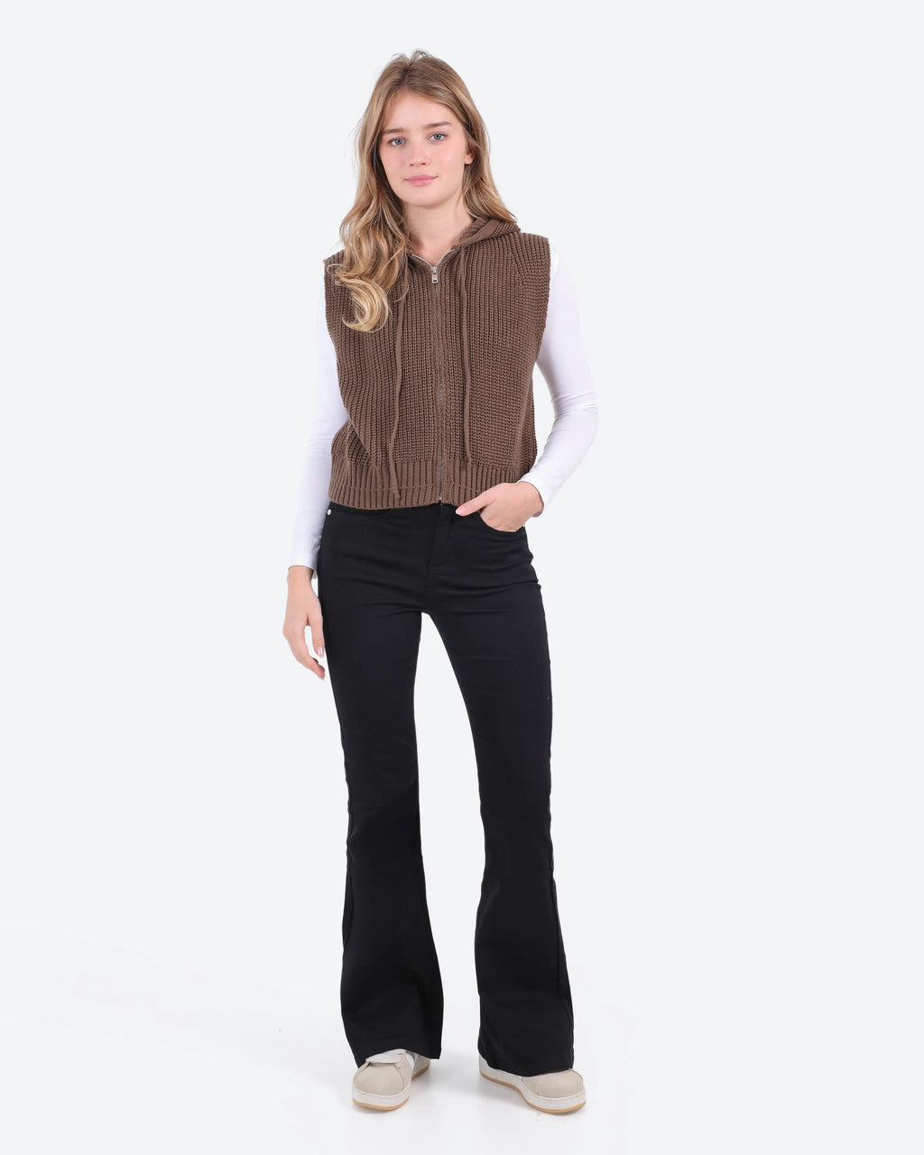 Women's Knit Zip Vest