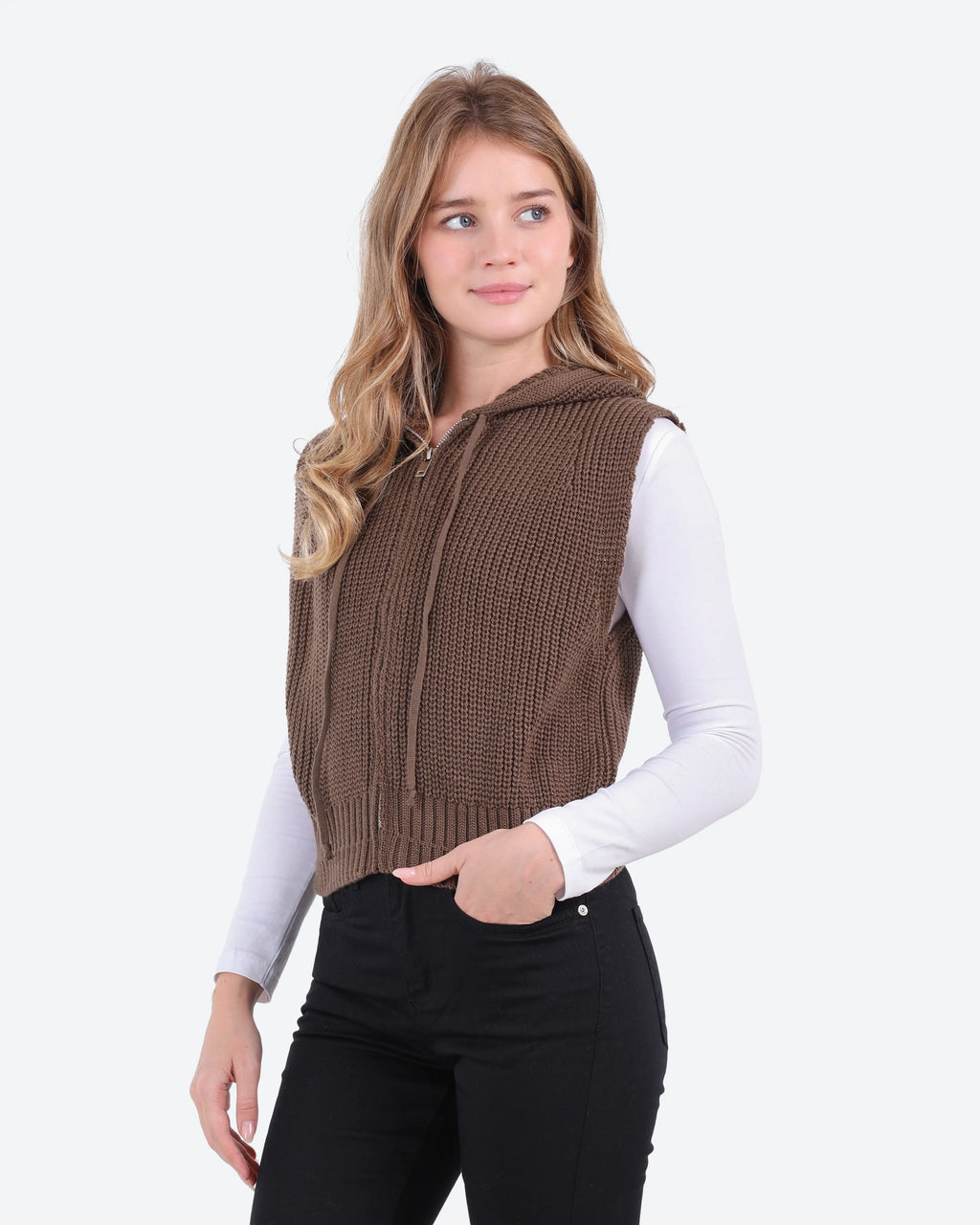 Women's Knit Zip Vest