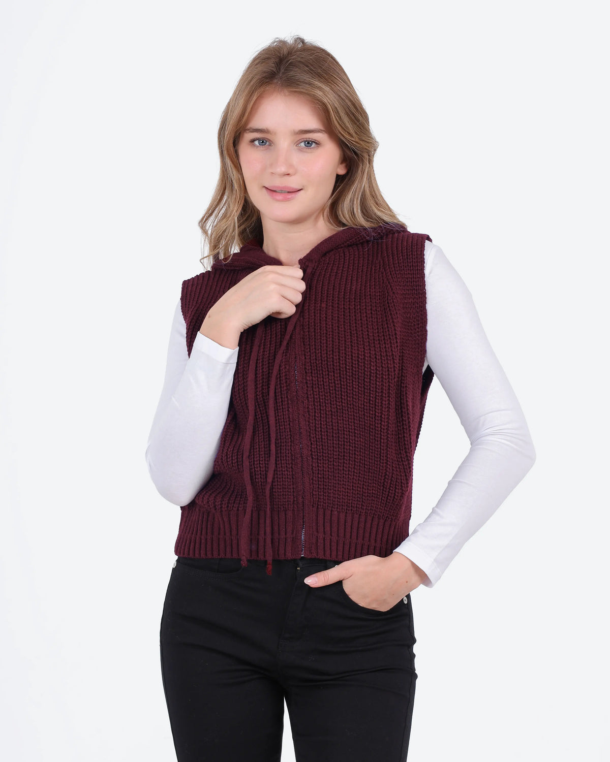 Women's Knit Zip Vest