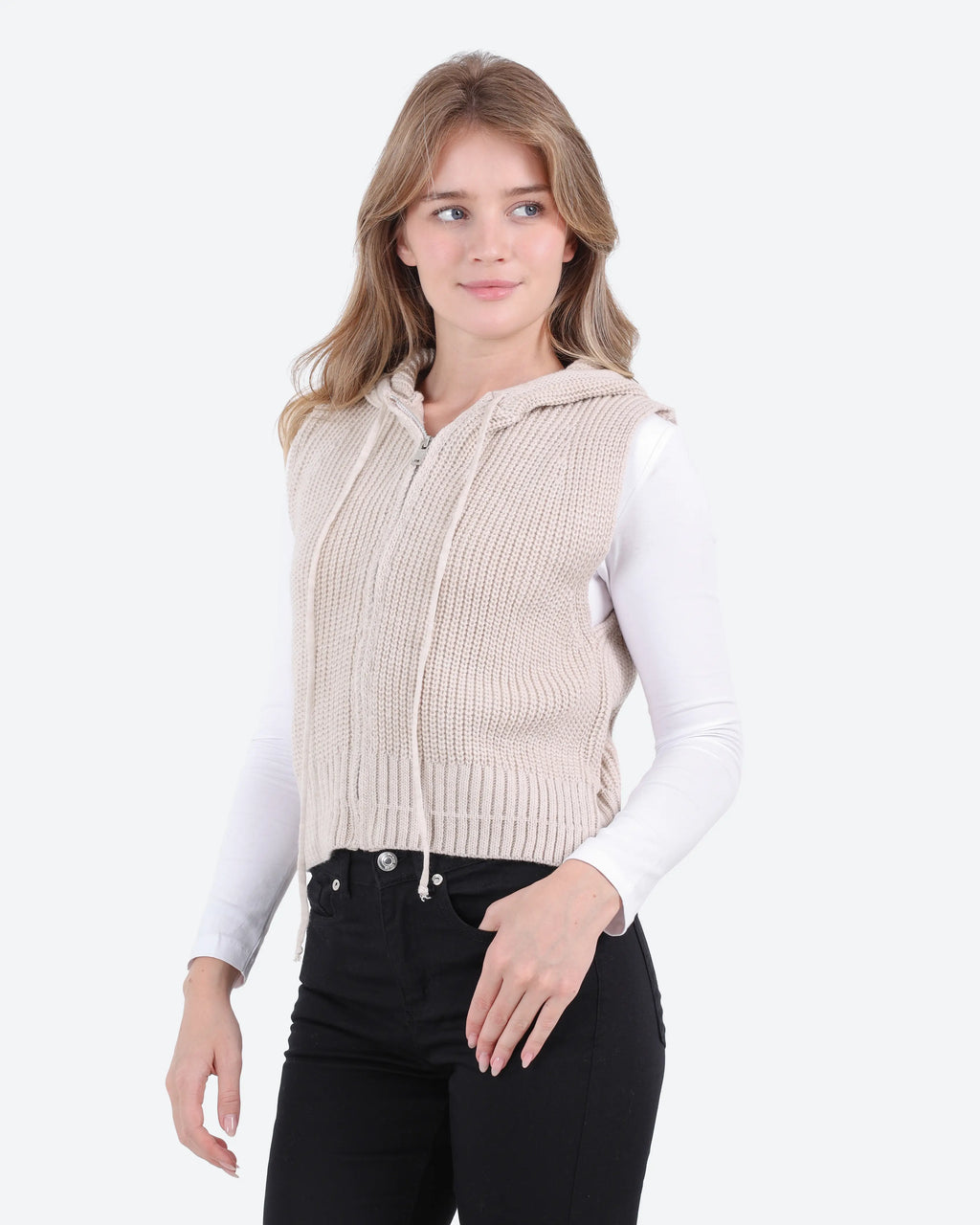 Women's Knit Zip Vest