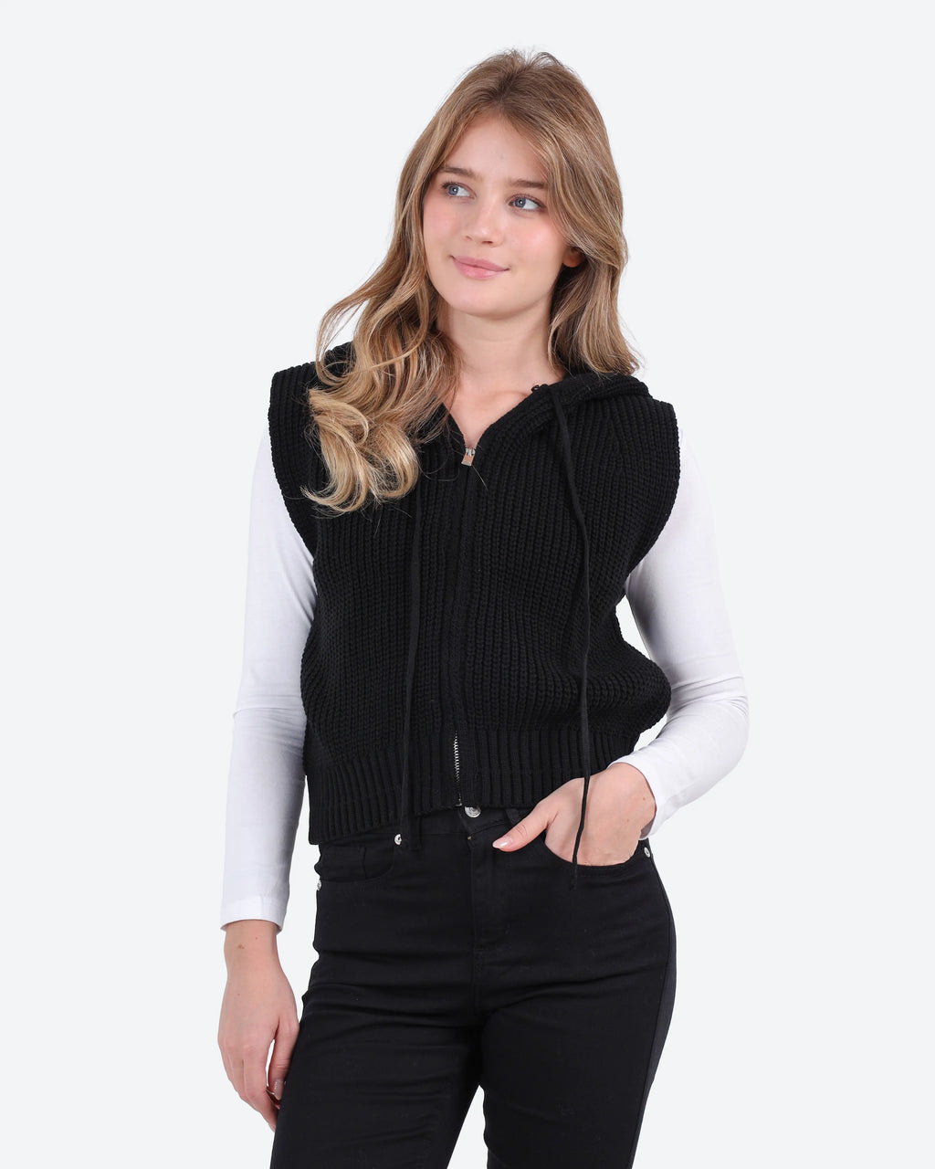 Women's Knit Zip Vest