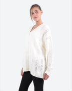Women's Pointelle Knit Cardigan
