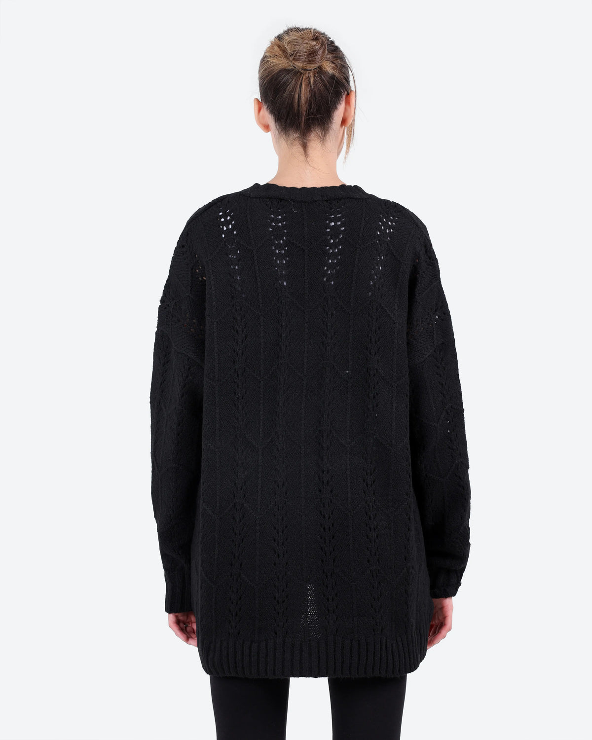 Women's Pointelle Knit Cardigan