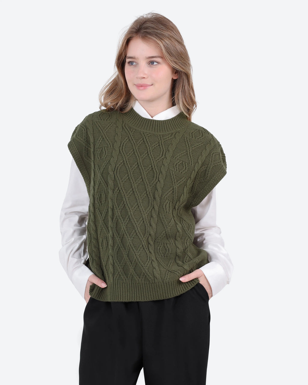 Women's Cable Knit Vest